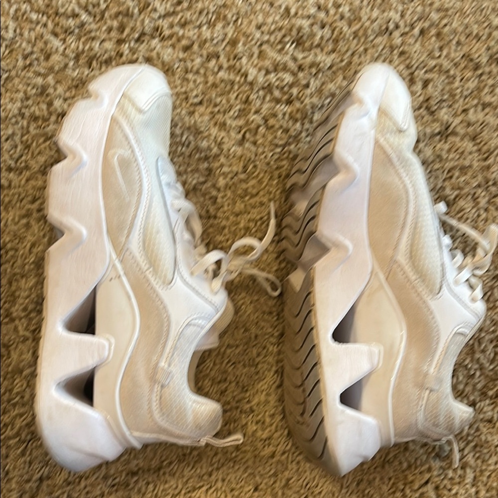 Nike White Athletic Shoes with Chunky Design